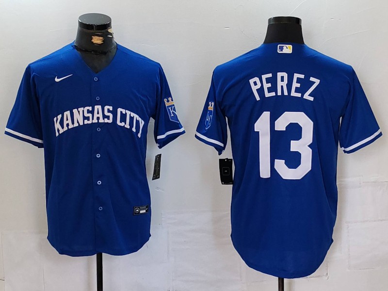 Men's Kansas City Royals Salvador Perez #13 Royal Jersey